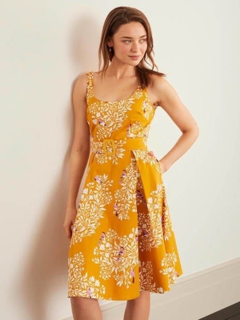 NWT Boden Winifred Dress In Tuscan Sun, Garden Dream Size 4P